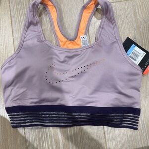 Nike Purple and Orange Sports Bra with Racerback